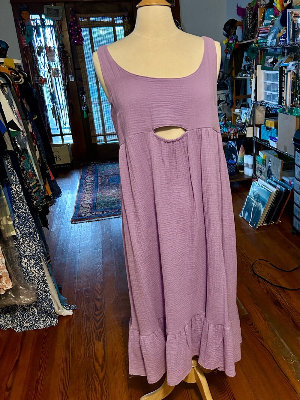 Nordstrom “StichDrop” Lilac Gauze Dress